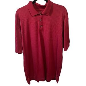 Cutter &Buck CB DryTec Luxe Cimarex Red Polo Shirt Sz Large